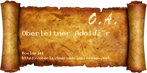 Oberleitner Adolár névjegykártya